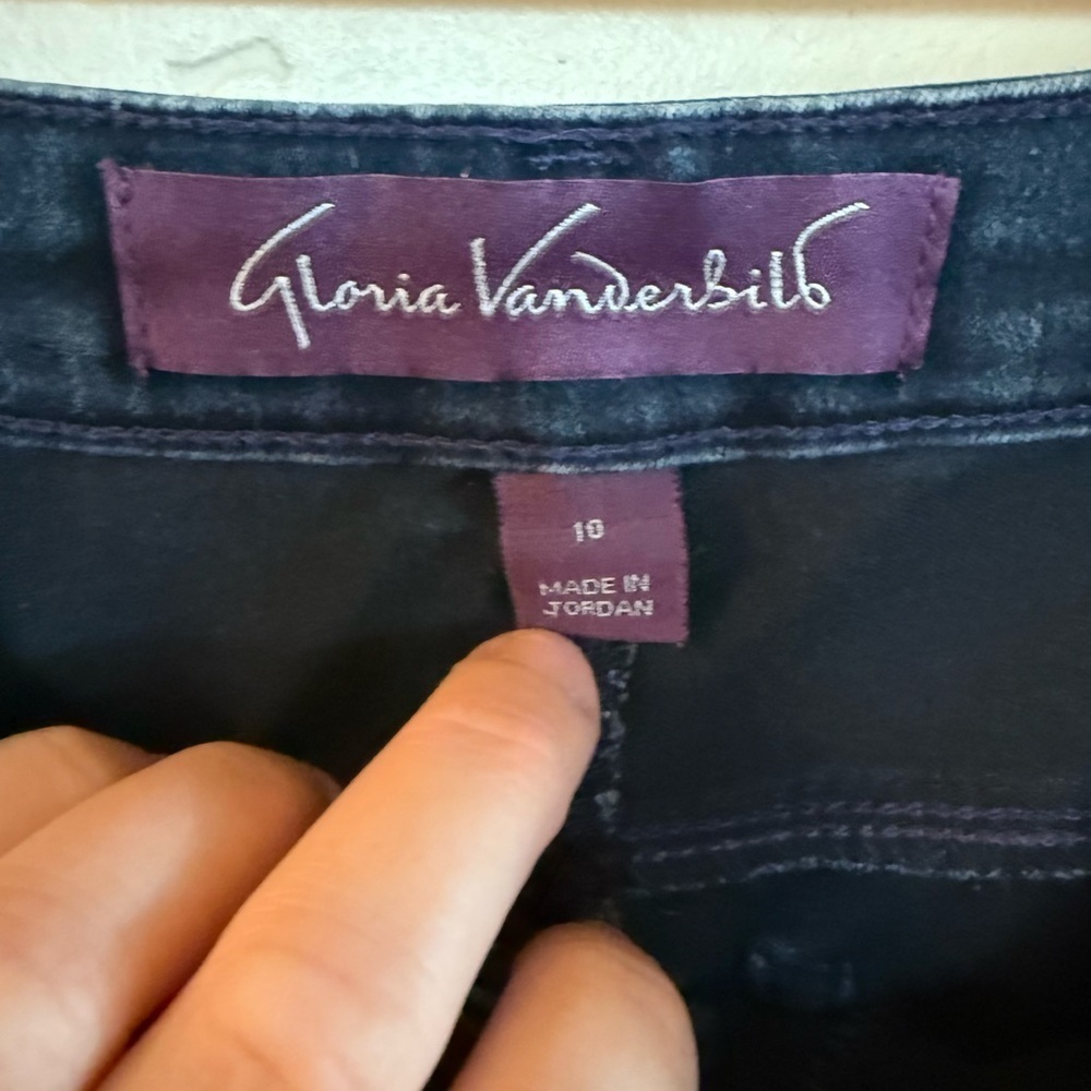 Gloria Vanderbilt Dark Blue Straight Leg Jeans - Picture 3 of 3